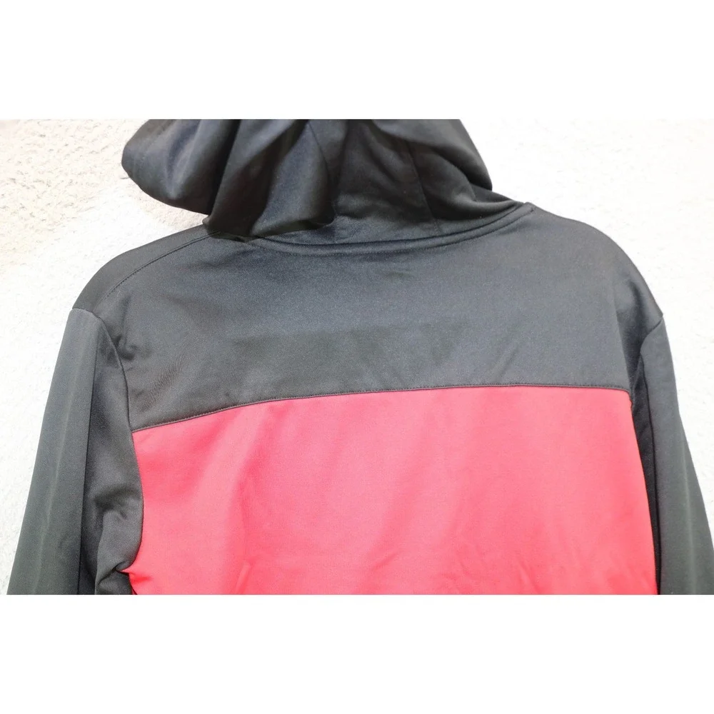 Reebok Boy's Red Black Long Sleeve Pullover Hoodie-XL(14-16)-Athleisure